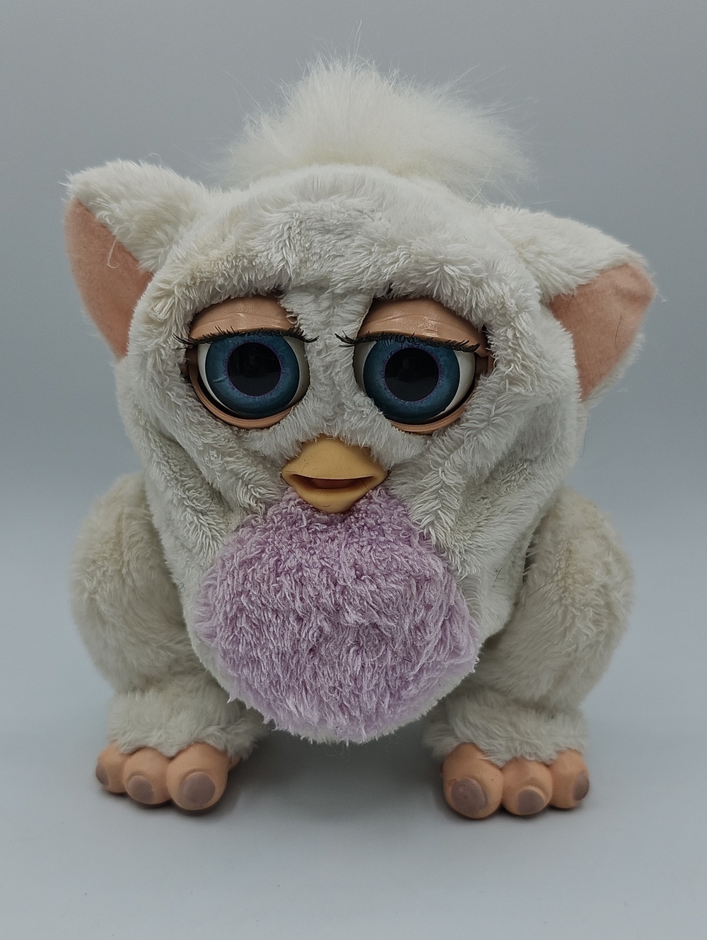 Sleepy Furby Baby Emoto-Tronic 2005 Tiger Hasbro Emoto Tronic White Purple READ